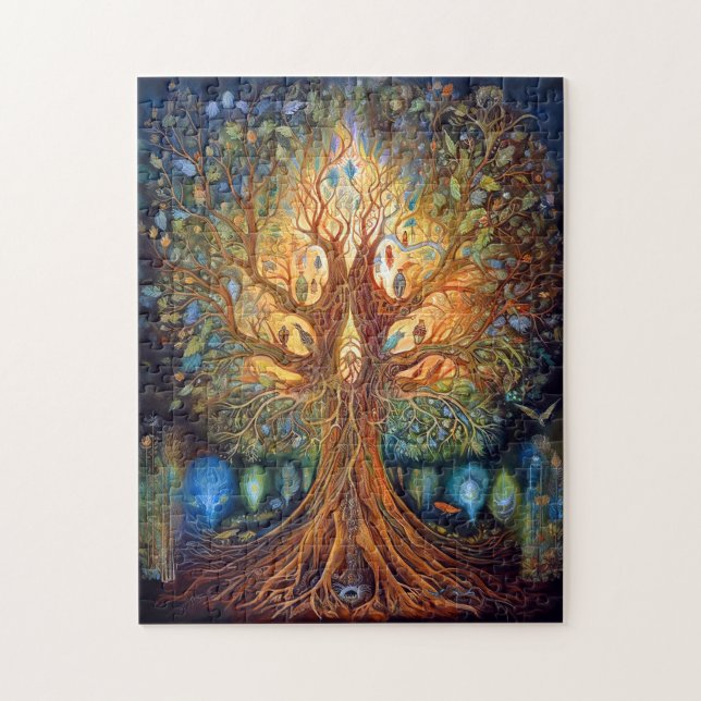 Quebra-cabeça Árvore De Arte Da Natureza Surreal Da Vida (Vertical)