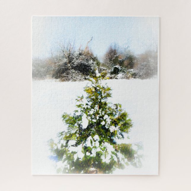 Quebra-cabeça Árvore de inverno (Vertical)