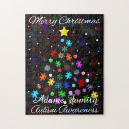 Quebra-cabeça Árvore de Natal Autism Snowflake