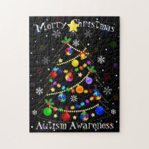 Árvore de Natal Autismo Colorida