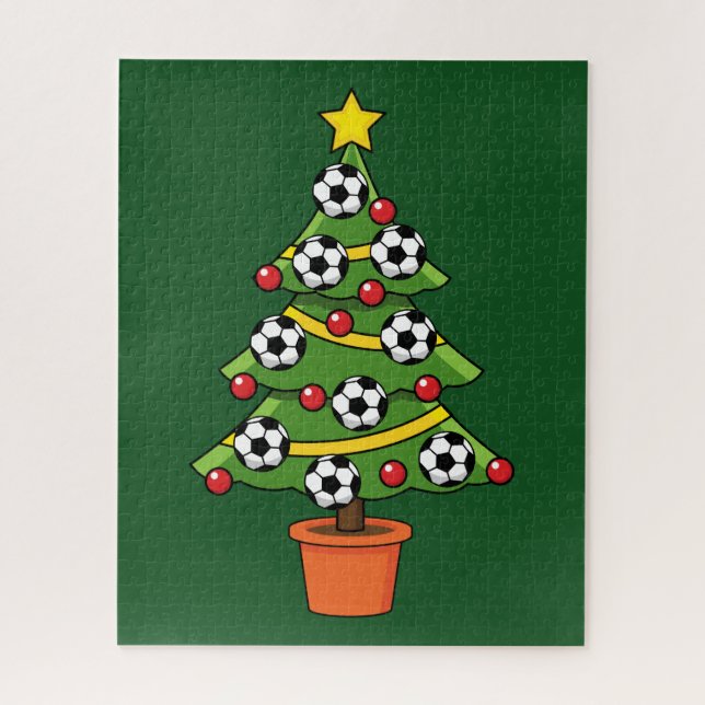 Quebra-cabeça Árvore de Natal de Futebol (Vertical)