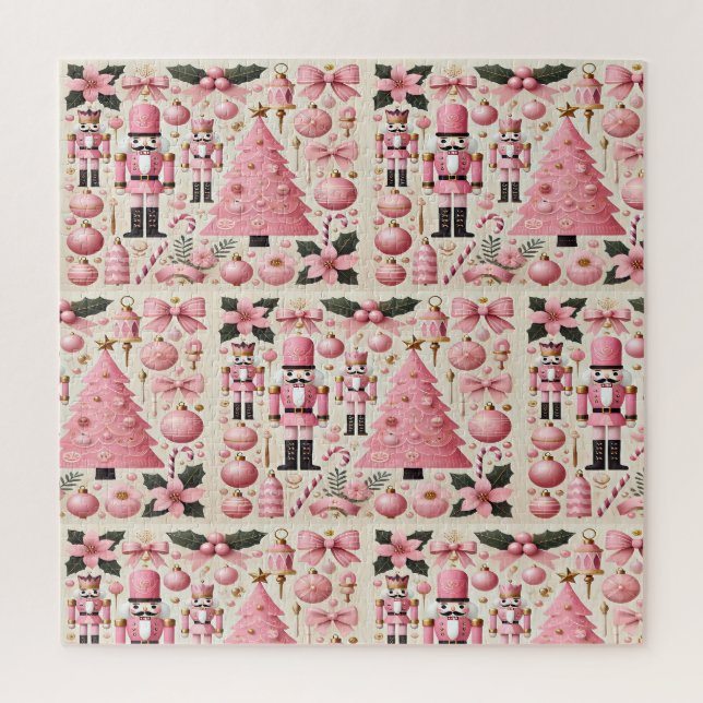 Quebra-cabeça Árvore de Natal do Quebra-Nozes Rosa  (Vertical)