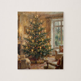 Quebra-cabeça Árvore de Natal Impressionista Arte ao Estilo de M