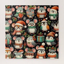 Quebra-cabeça Árvore de Natal Mistura Colorido Camundongos