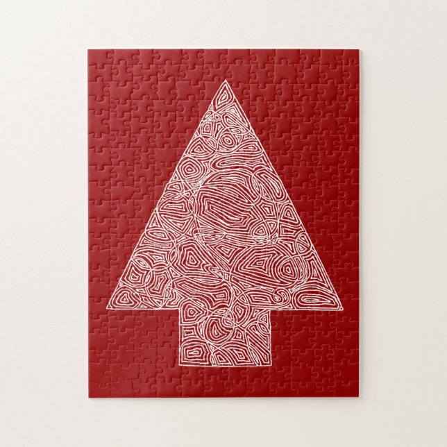 Quebra-cabeça Árvore de Natal Moderna (Vertical)