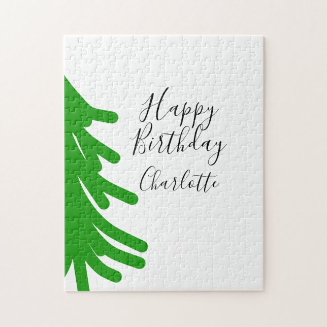 Quebra-cabeça Árvore de Natal verde feliz aniversário Dezembro i (Vertical)