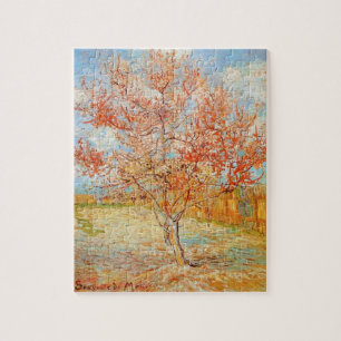Quebra-cabeça Árvore de pêssego cor-de-rosa de Van Gogh no