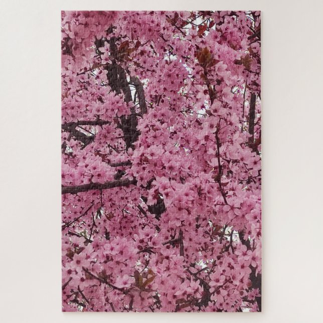Quebra-cabeça Árvore Floral Rosa da Primavera (Vertical)