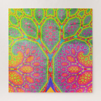 Quebra-cabeça Árvore Fractal Geométrica Funky Groovy