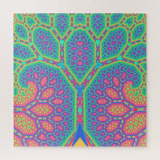 Quebra-cabeça Árvore Fractal Geométrica Matemática Trippy Groovy