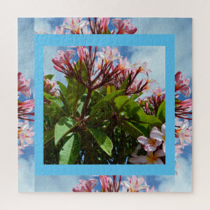 Quebra-cabeça Árvore Frangipani Bonito de Sangue Rosa,