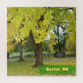 Quebra-cabeça Árvore Gingko Amarela - Jardim Público de Boston