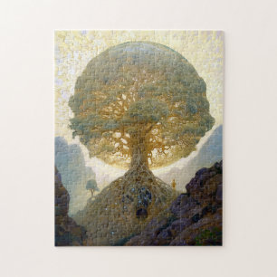 Quebra-cabeça Árvore Mágica Da Arte Da Natureza Surreal Da Vida