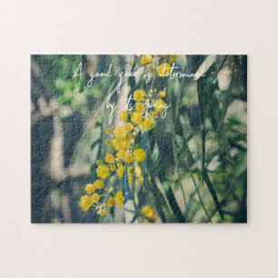 Quebra-cabeça Árvore Mimosa com Flores Amarelas