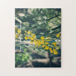 Quebra-cabeça Árvore Mimosa com Flores Amarelas