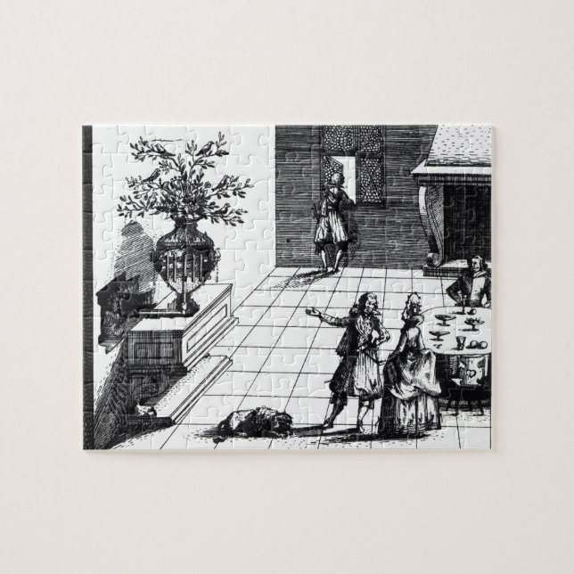 Quebra-cabeça Árvore musical da canção do pássaro, c.1670 (Horizontal)