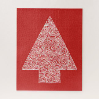 Quebra-cabeça Árvore Natal Vermelha