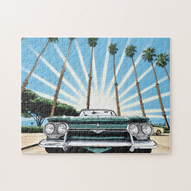 Quebra-cabeça Árvore Palm Corvair Pop Art (Horizontal)