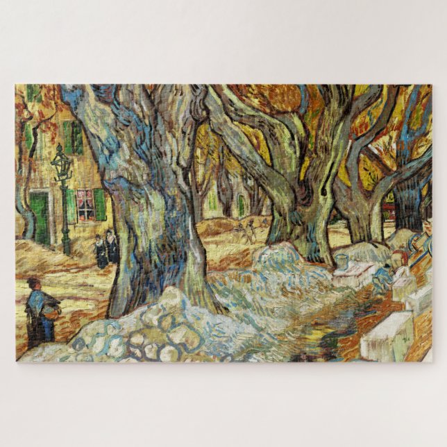 Quebra-cabeça Árvores De Grandes Aviões De Vincent Van Gogh (Horizontal)