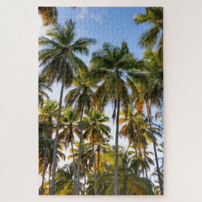 Quebra-cabeça Árvores de Palma de Praia Exótica do Havaí & Sky (Vertical)