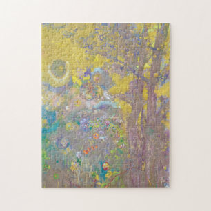 Quebra-cabeça Árvores em Fundo Amarelo, Redon