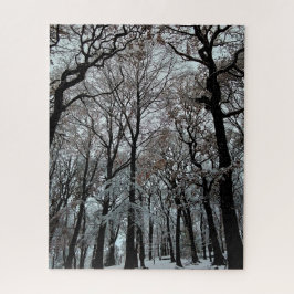 Quebra-cabeça Árvores, na neve