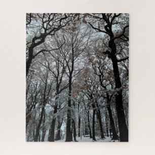 Quebra-cabeça Árvores, na neve