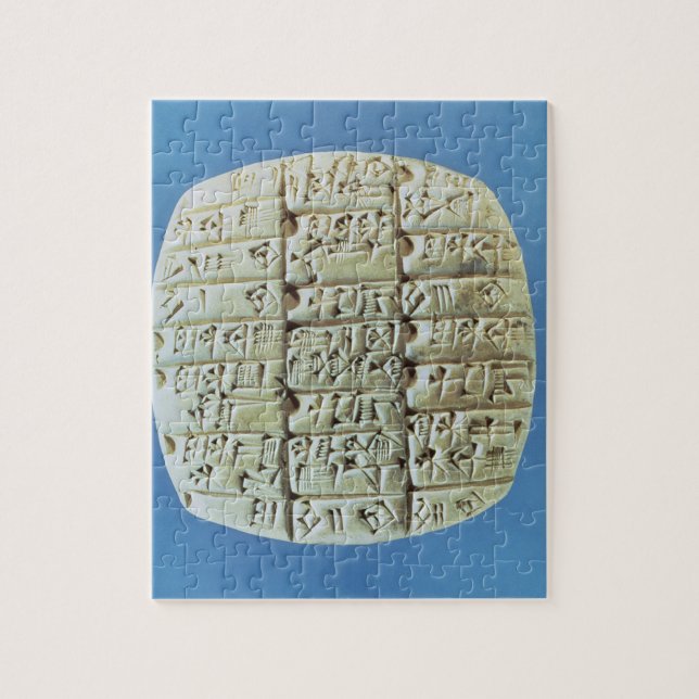 Quebra-cabeça As contas apresentam com roteiro cuneiform, c.2400 (Vertical)