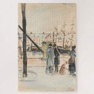 Quebra-cabeça As Docas em Rouen – Camille Pissarro