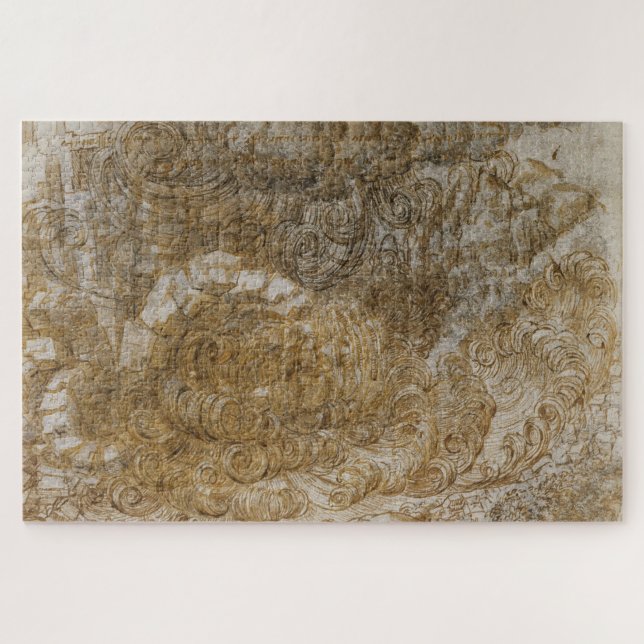 Quebra-cabeça As inundações - Leonardo da Vinci (1515) (Horizontal)