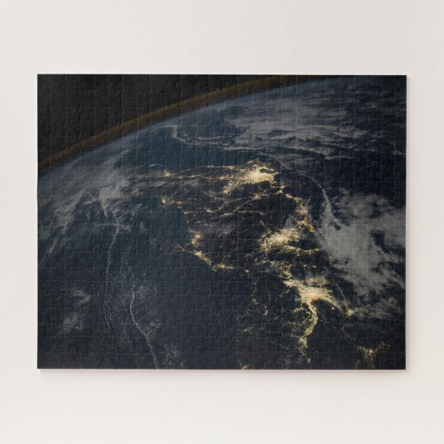 Quebra-cabeça As Luzes Da Cidade Do Japão À Noite. (Horizontal)