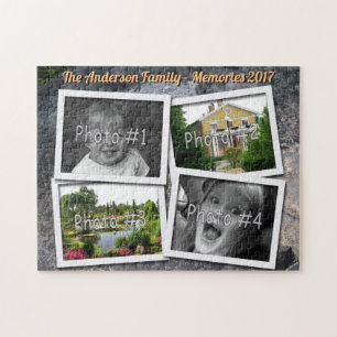 Quebra-cabeça As memórias da família 4 fotos feitas sob
