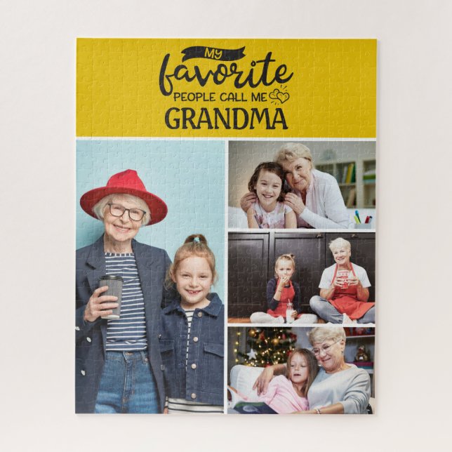 Quebra-cabeça As minhas pessoas favoritas chamam-me| Colagem de  (Vertical)