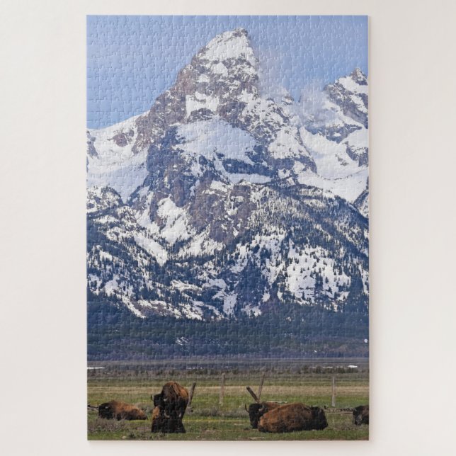 Quebra-cabeça As montanhas Grand Teton - 20x30 - 1014 pcs. (Vertical)