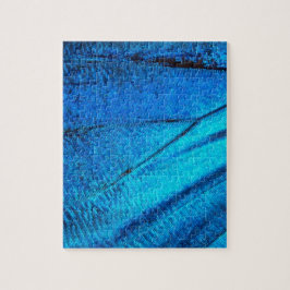 Quebra-cabeça Asa Azul Iridescente da Borboleta