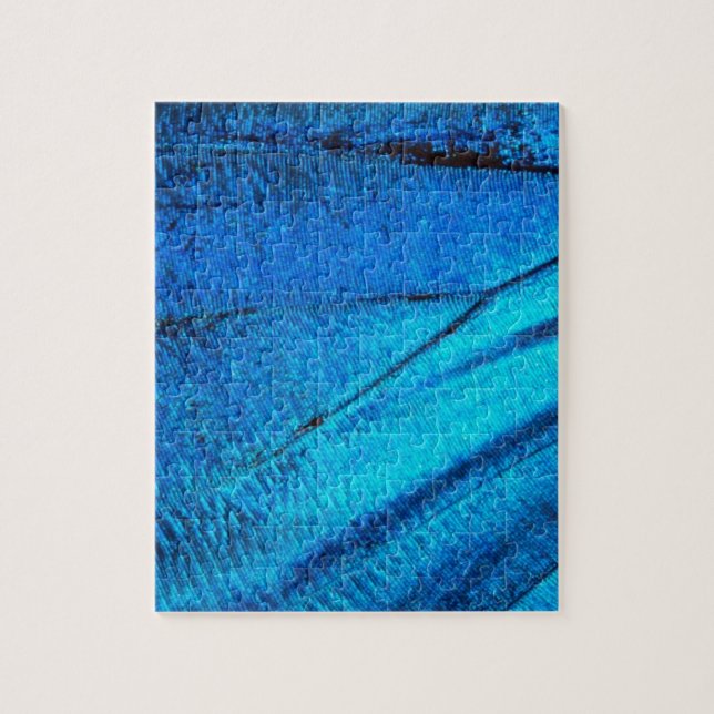 Quebra-cabeça Asa Azul Iridescente da Borboleta (Vertical)