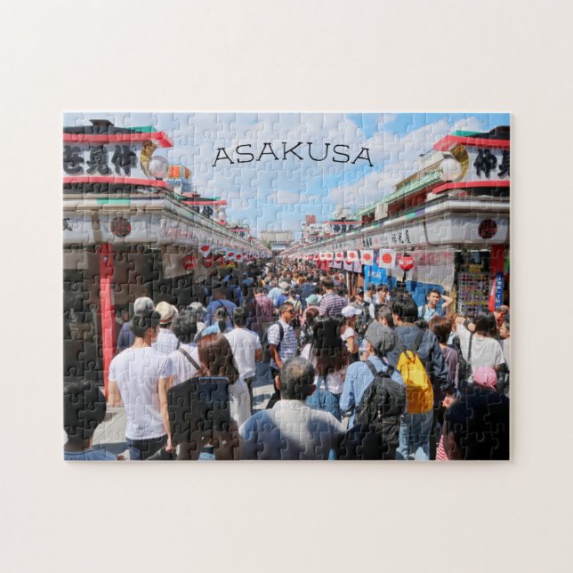 Quebra-cabeça Asakusa market, Tóquio, Japão (Horizontal)