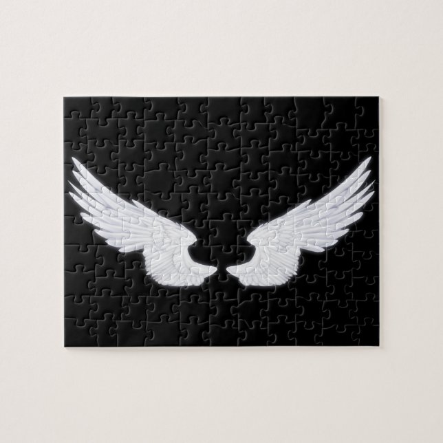 Quebra-cabeça Asas brancas do anjo de Falln (Horizontal)