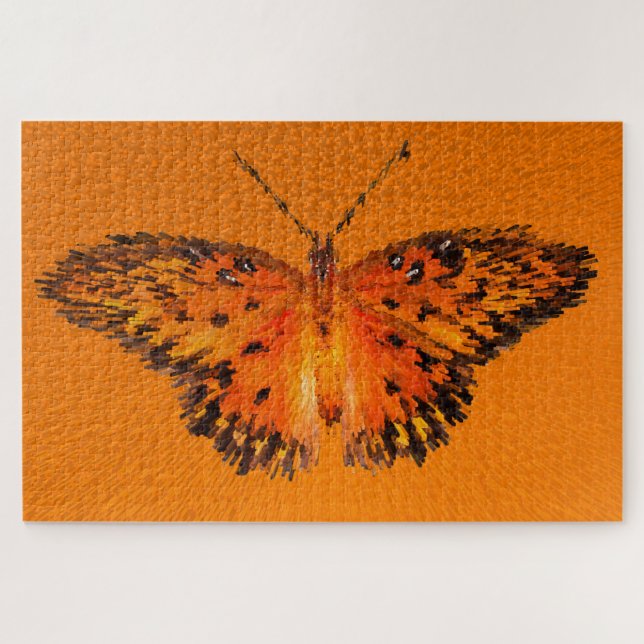 Quebra-cabeça Asas de borboleta de paixão em laranja (Horizontal)