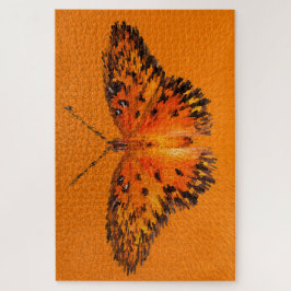 Quebra-cabeça Asas de borboleta de paixão em laranja