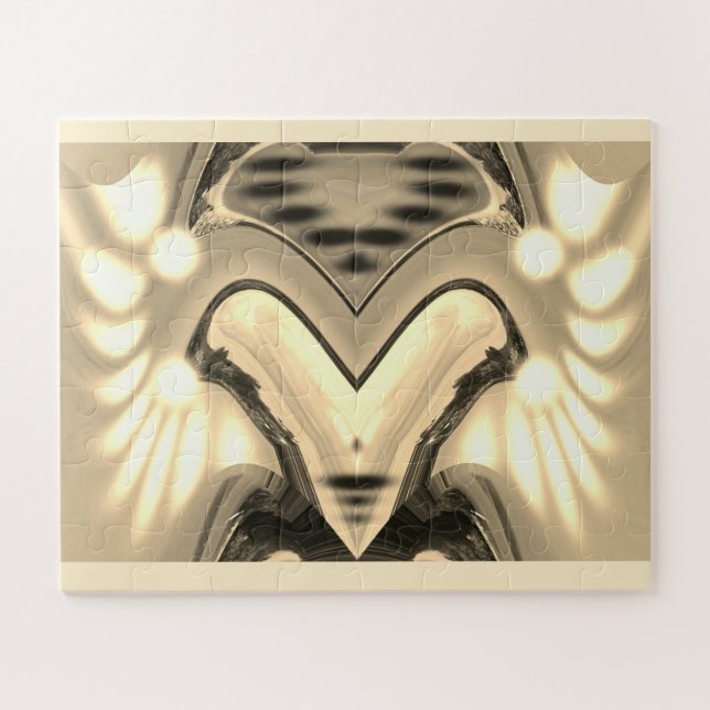 Quebra-cabeça Asas de espírito dourado arte (Horizontal)
