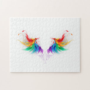 Quebra-cabeça Asas Fluffy Rainbow