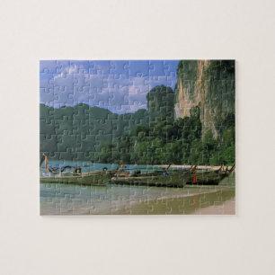 Quebra-cabeça Ásia, Tailândia, Krabi. Praia de West Railay,