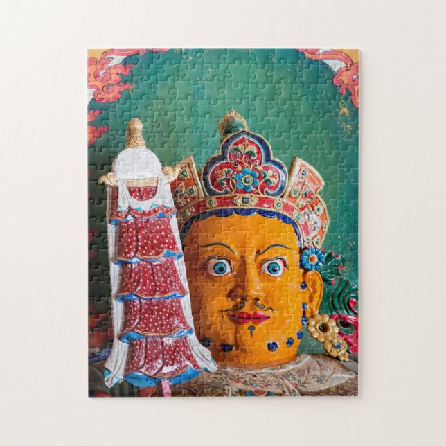 Quebra-cabeça Ásia, Tibete, Gyantse - trabalho de arte budista (Vertical)