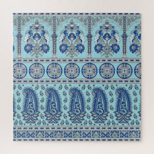 Quebra-cabeça Asian Paisley Border: Design tradicional. (Vertical)