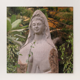 Quebra-cabeça asiático, vietnamita, arte, escultura, buda,