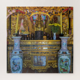 Quebra-cabeça asiático, vietnamita, arte, escultura, buda,