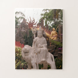 Quebra-cabeça asiático, vietnamita, arte, escultura, buda,