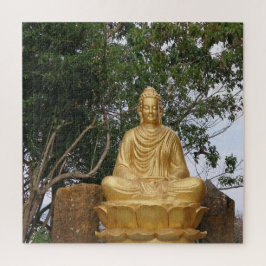 Quebra-cabeça asiático, vietnamita, arte, escultura, buda,