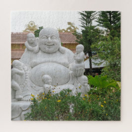 Quebra-cabeça asiático, vietnamita, arte, escultura, buda,